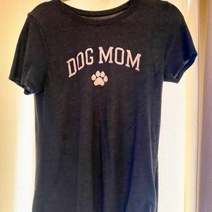 Gray dog mom tshirt